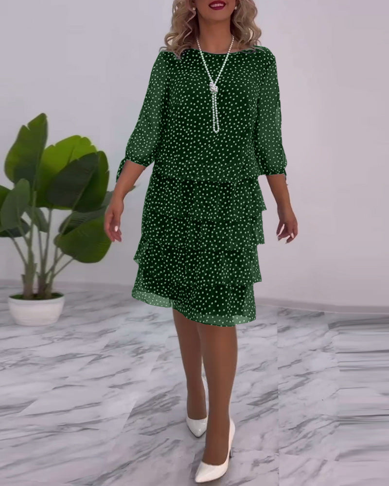 🎆VESTIDO LUNA🎆 🌟ELEGANTE VESTIDO ESTAMPADO CON LUNARES🌟