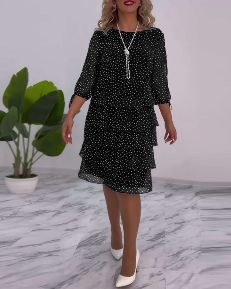 🎆VESTIDO LUNA🎆 🌟ELEGANTE VESTIDO ESTAMPADO CON LUNARES🌟