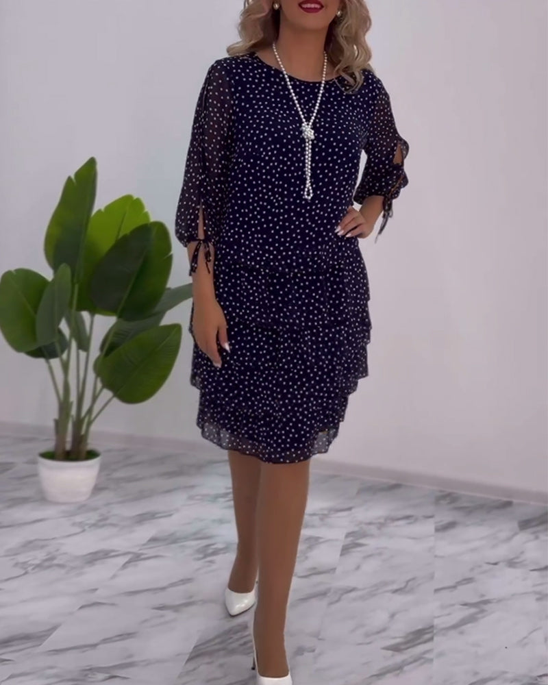 🎆VESTIDO LUNA🎆 🌟ELEGANTE VESTIDO ESTAMPADO CON LUNARES🌟