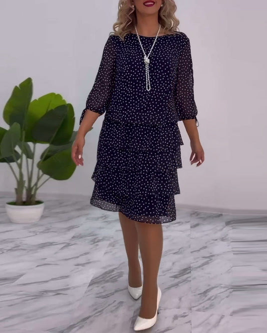 🎆VESTIDO LUNA🎆 🌟ELEGANTE VESTIDO ESTAMPADO CON LUNARES🌟