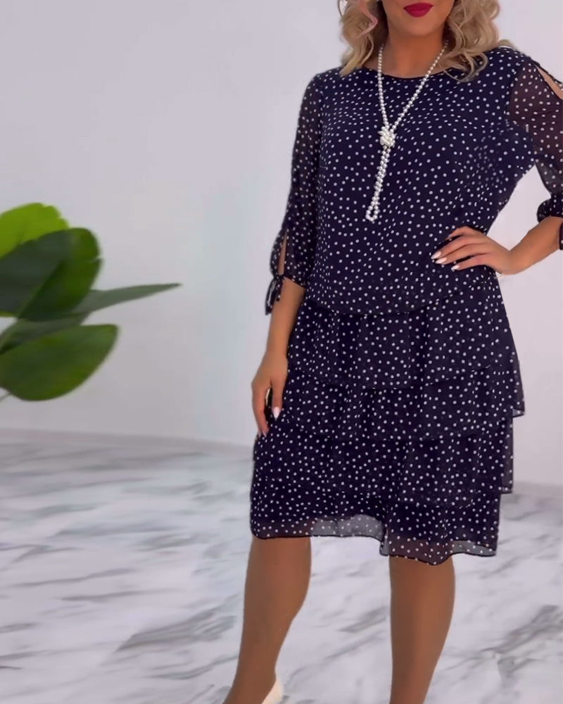🎆VESTIDO LUNA🎆 🌟ELEGANTE VESTIDO ESTAMPADO CON LUNARES🌟